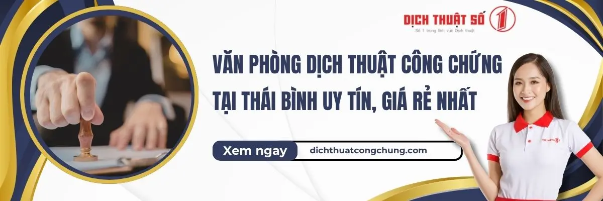 Top văn phòng dịch thuật công chứng thái bình