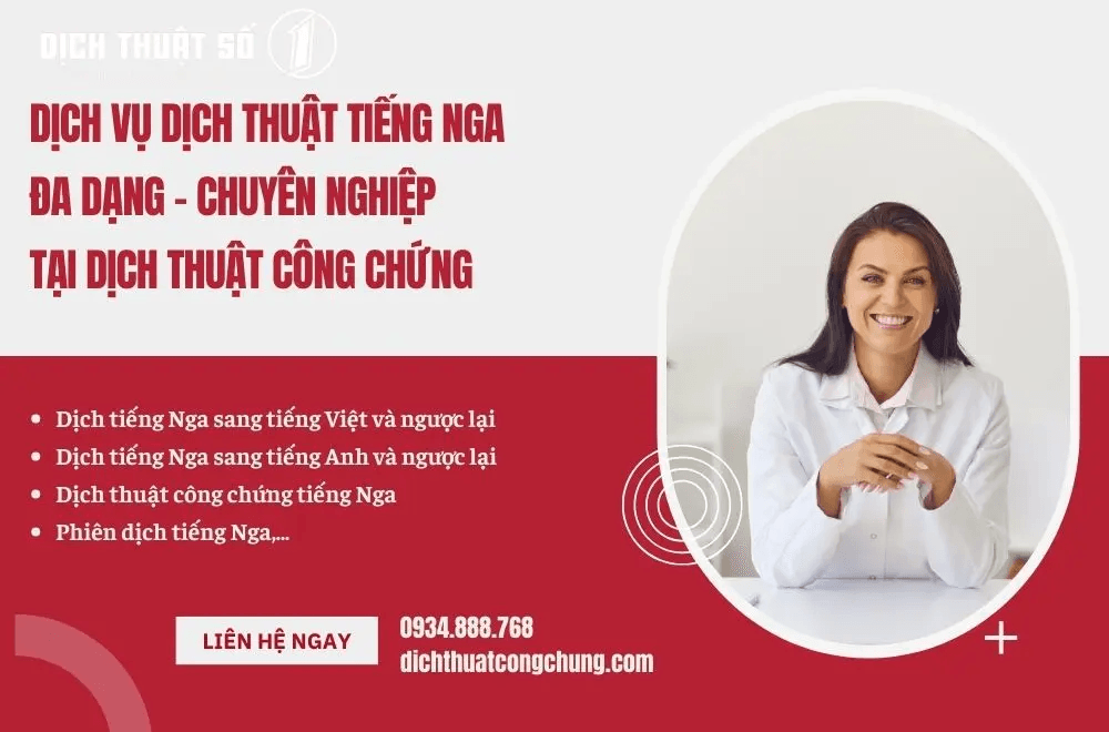 Dịch vụ dịch tiếng Nga sang tiếng Anh chất lượng cao, giá tốt