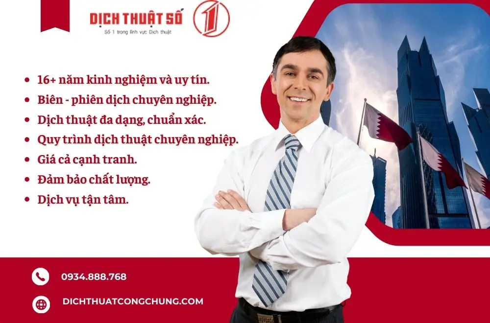 Dịch tiếng Qatar chuẩn xác