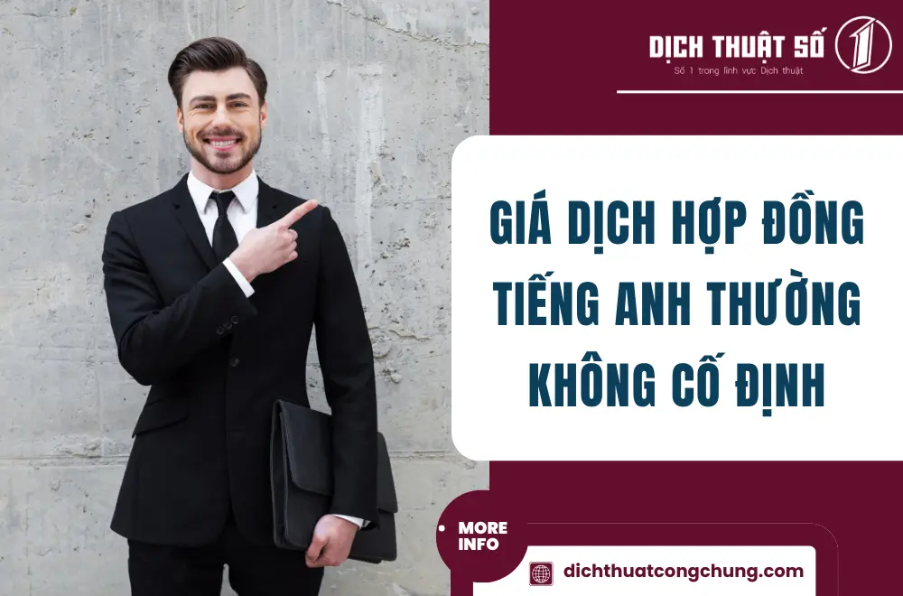 Giá dịch hợp đồng tiếng Anh thường không cố định