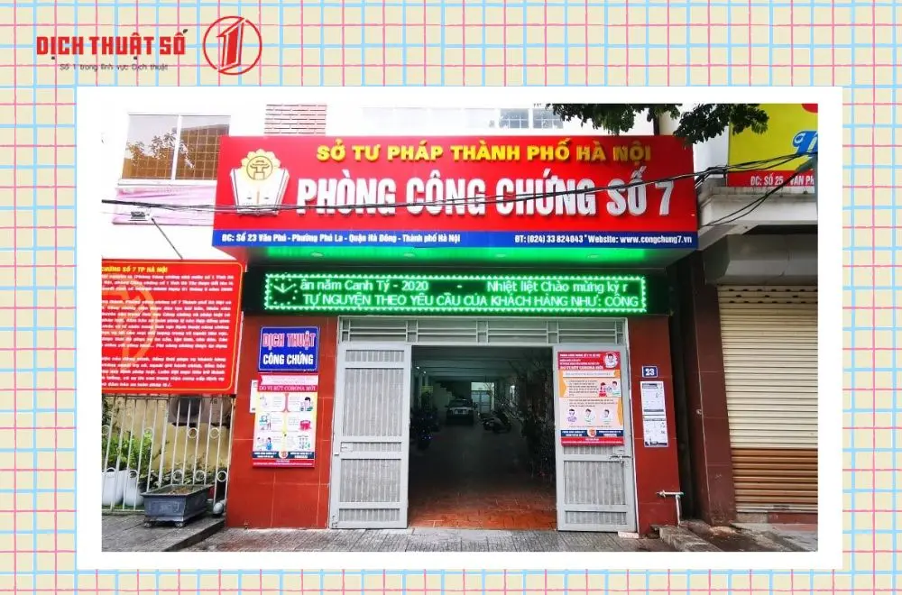 Văn phòng công chứng số 7 TP Hà Nội