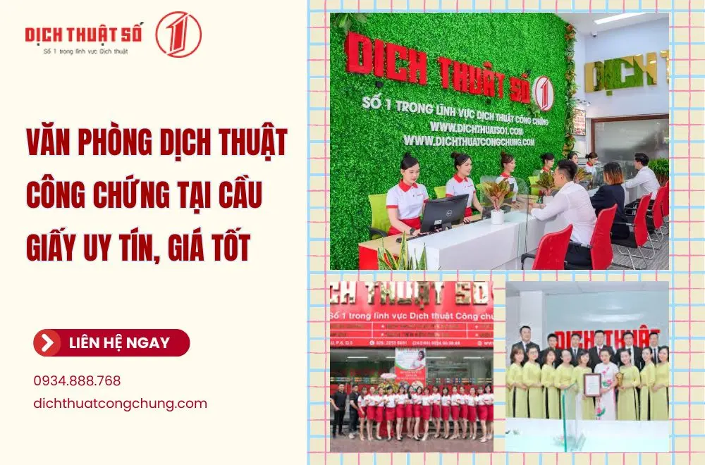 Văn phòng Dịch Thuật Công Chứng Số 1 