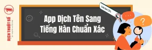 app dịch tên sang tiếng hàn