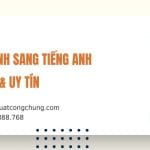 Dịch báo cáo tài chính sang tiếng Anh chuẩn xác
