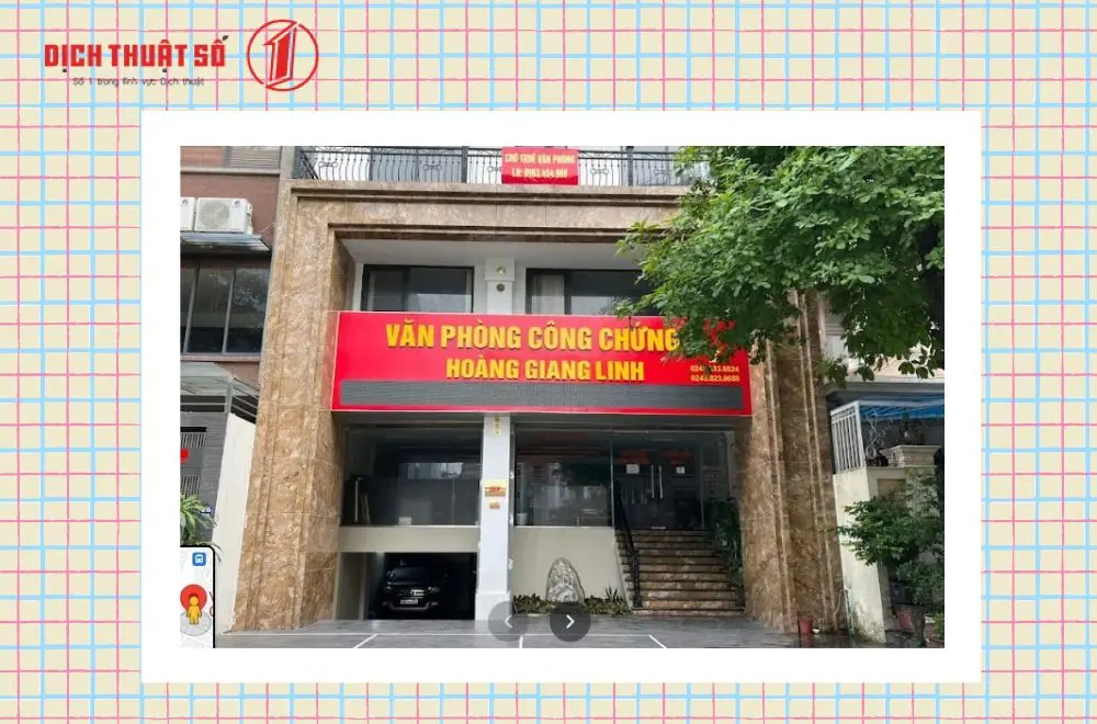 Văn phòng công chứng Hoàng Giang Linh tại Cầu Giấy