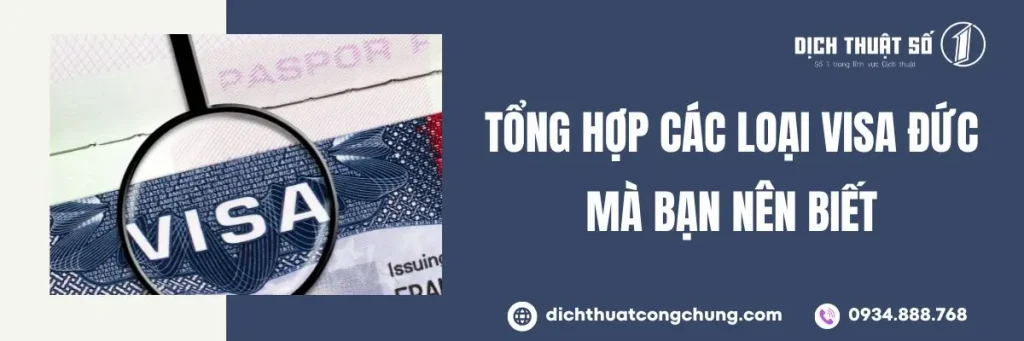 Các Loại Visa Đức Phổ Biến 2026