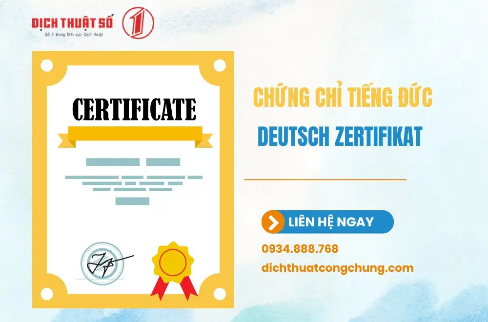 Chứng chỉ tiếng Đức là gì?