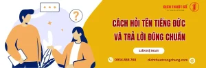 cách hỏi tên tiếng Đức và trả lời
