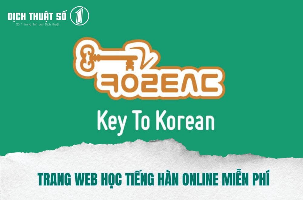 Key to Korean - web học tiếng Hàn online miễn phí