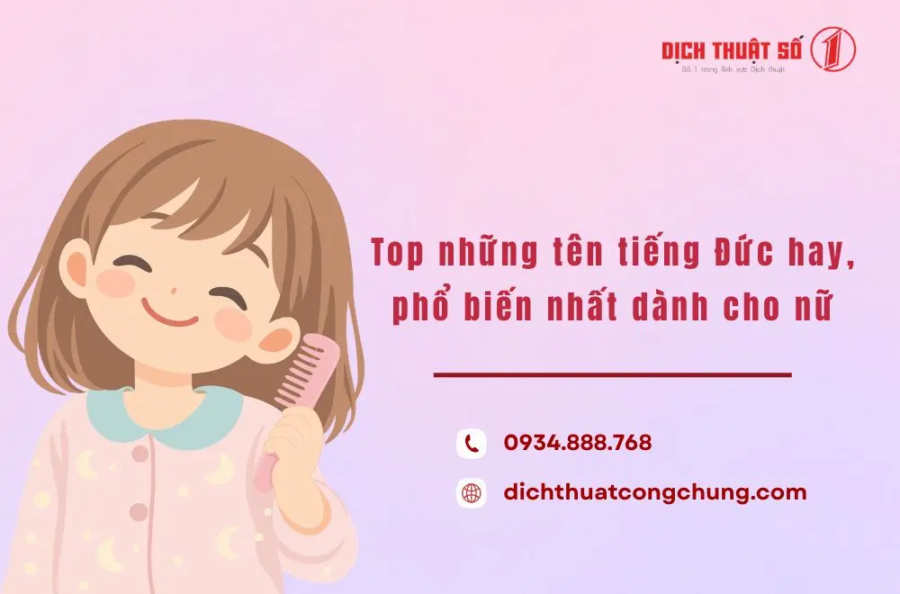 Top những tên tiếng Đức hay, phổ biến nhất dành cho nữ