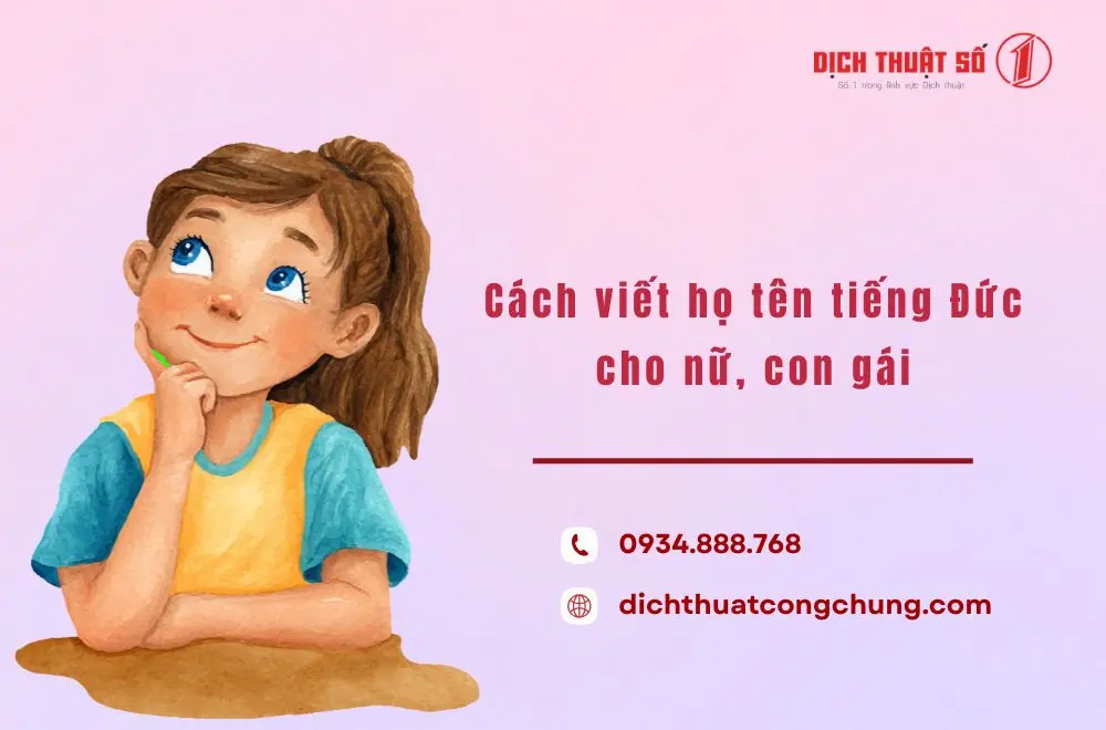Cách viết họ tên tiếng Đức cho nữ, con gái