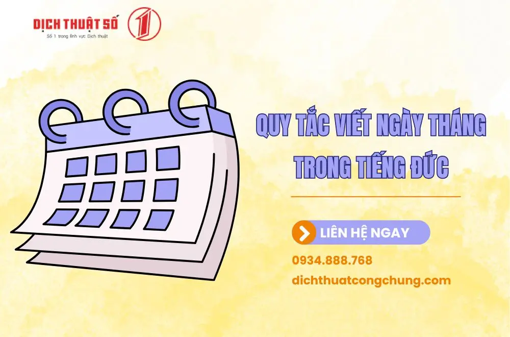 Quy tắc viết ngày tháng trong tiếng Đức