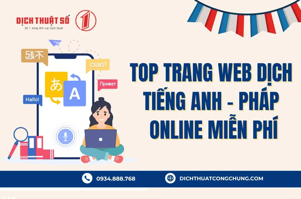 Top 5 trang web dịch tiếng Anh sang tiếng Pháp online miễn phí