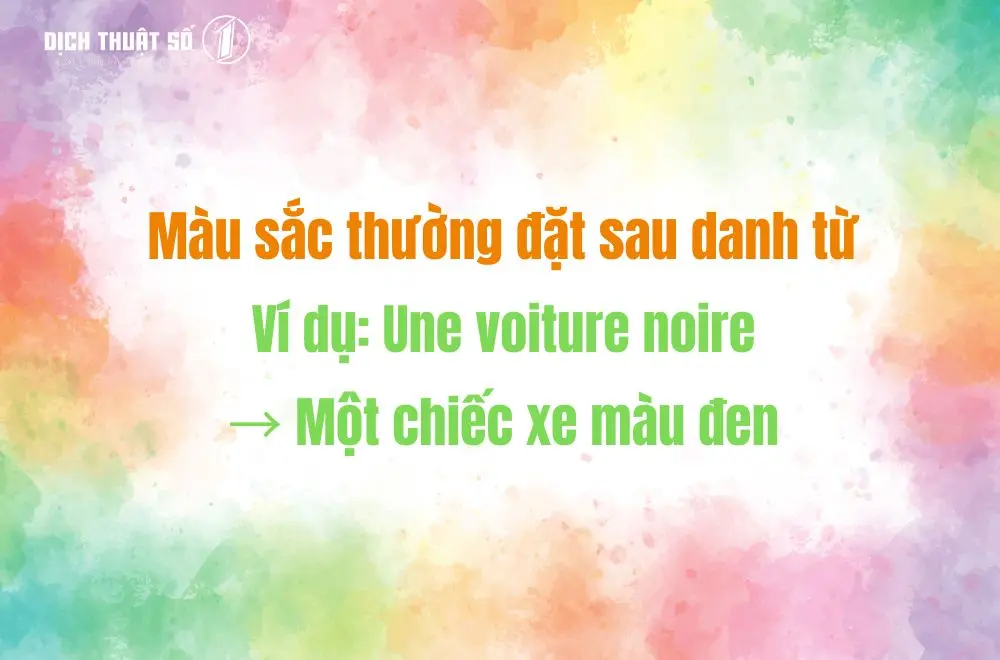 Quy tắc ngữ pháp khi sử dụng màu sắc trong tiếng Pháp