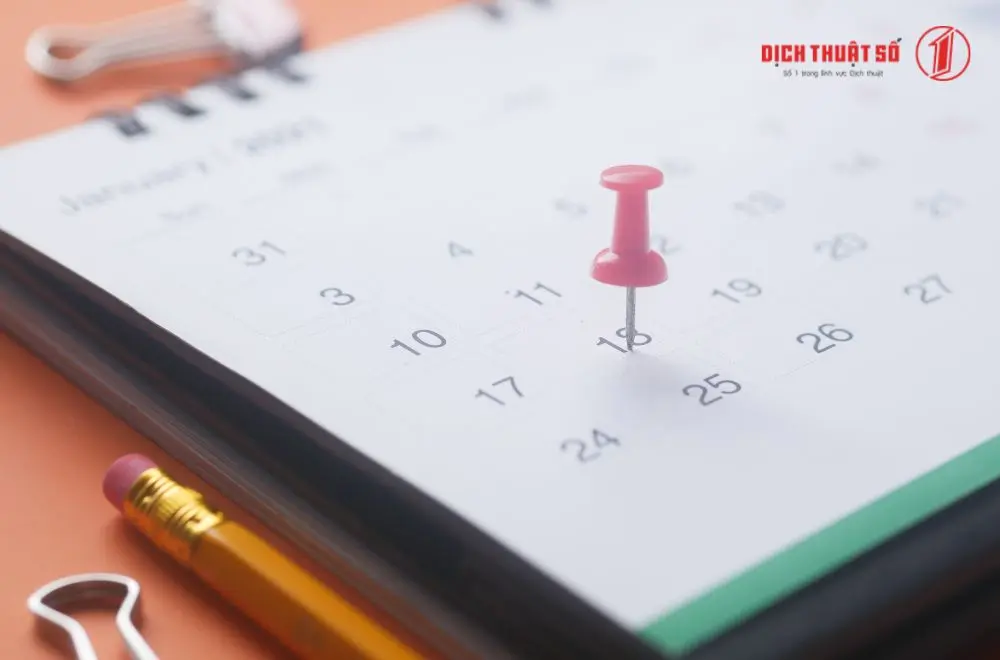 Cách viết thứ ngày tháng trong tiếng Pháp