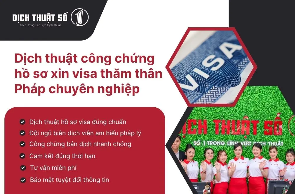 Dịch thuật công chứng hồ sơ xin visa thăm thân Pháp chuyên nghiệp
