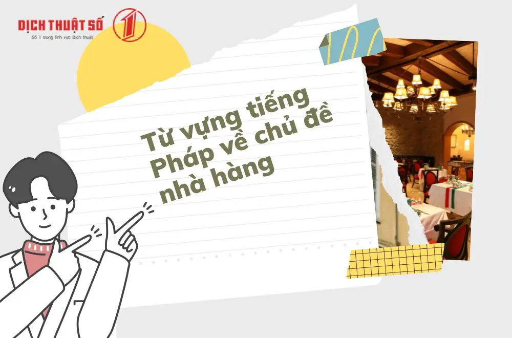 Từ vựng tiếng Pháp chủ đề nhà hàng