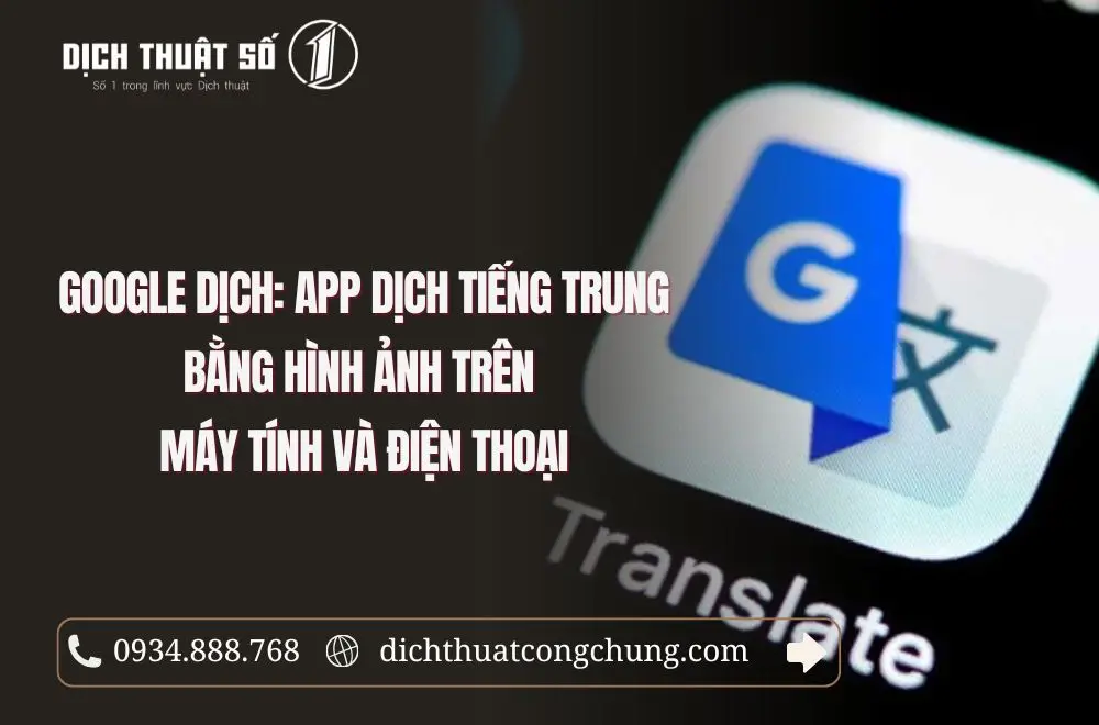 App dịch tiếng Trung bằng hình ảnh trên máy tính và điện thoại
