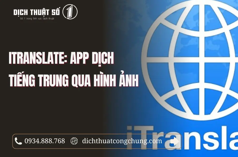 iTranslate: App dịch tiếng Trung qua hình ảnh 