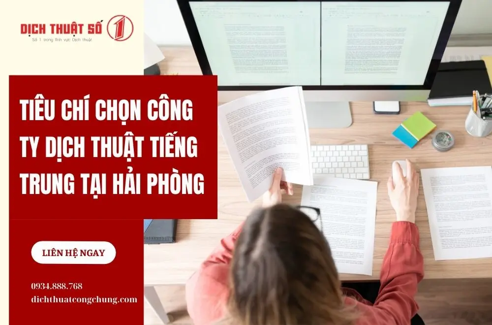 Tiêu chí chọn công ty dịch thuật tiếng Trung tại Hải Phòng