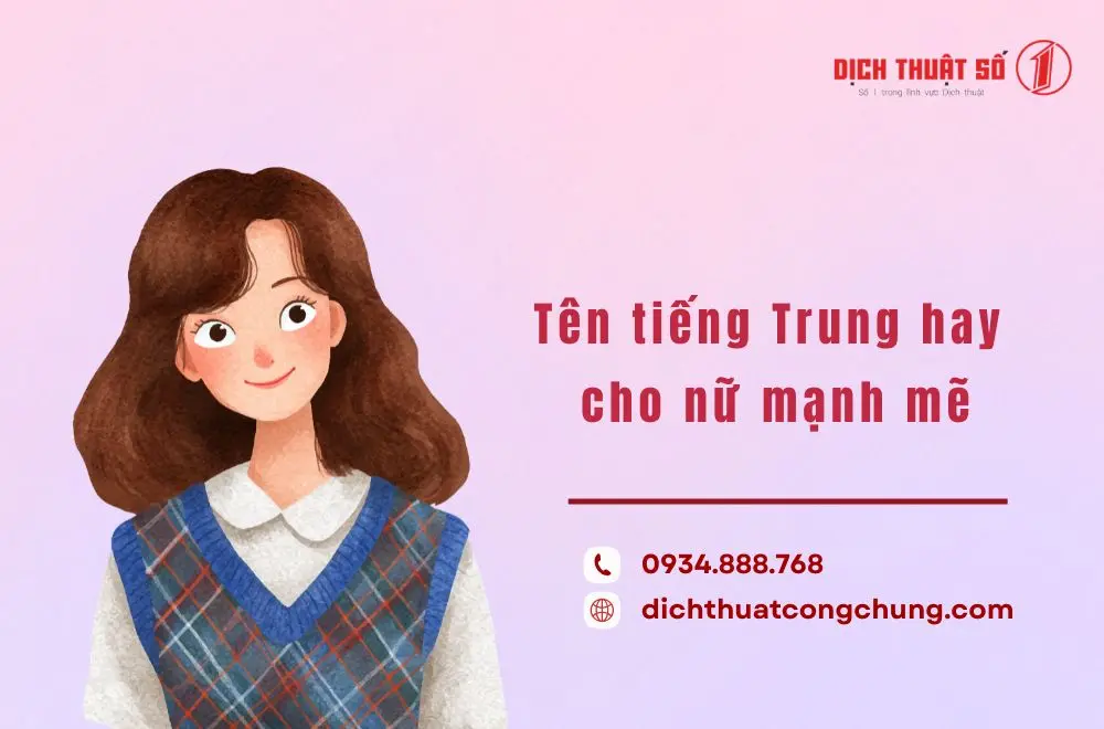 Tên tiếng Trung hay cho nữ lạnh lùng, mạnh mẽ