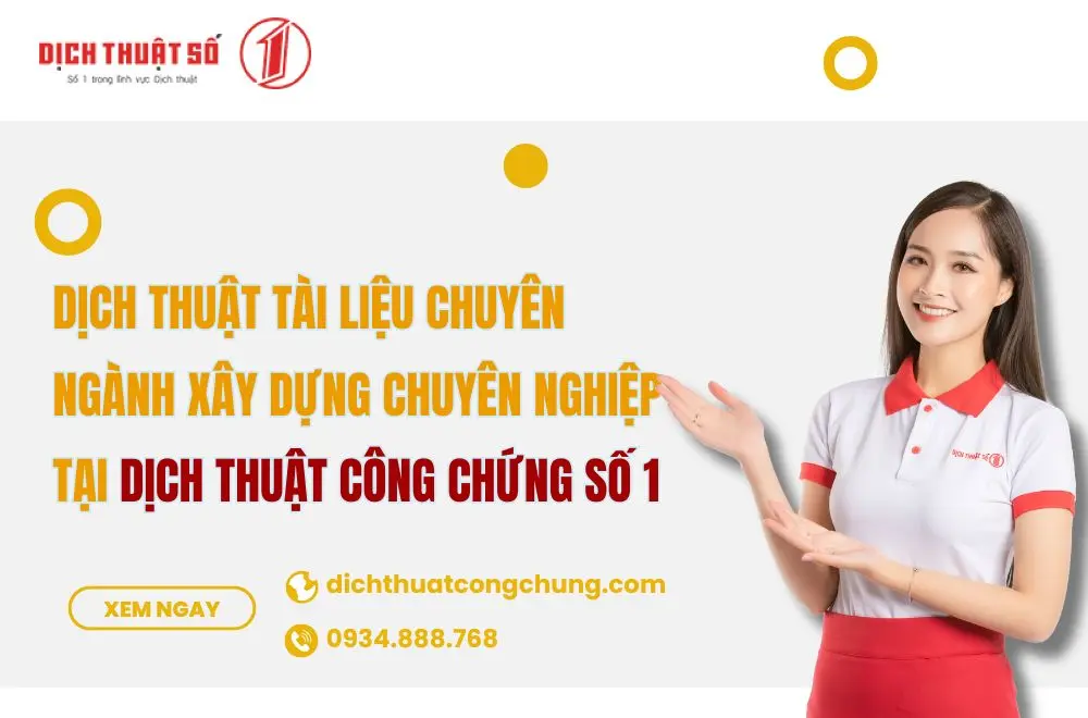 Dịch thuật tài liệu tiếng Trung chuyên ngành xây dựng