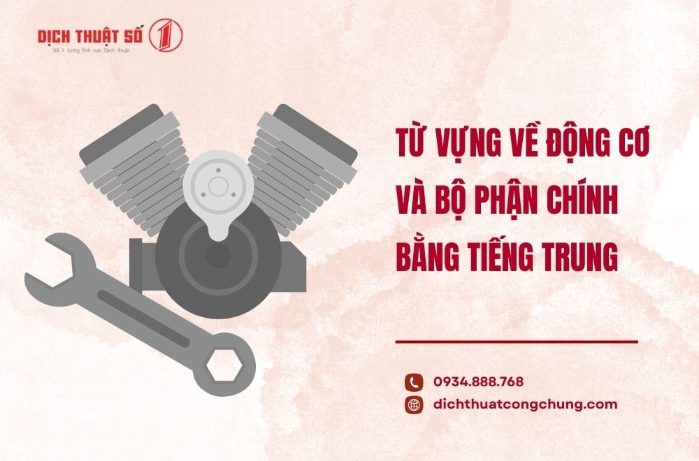 Từ vựng tiếng Trung về phụ tùng xe máy