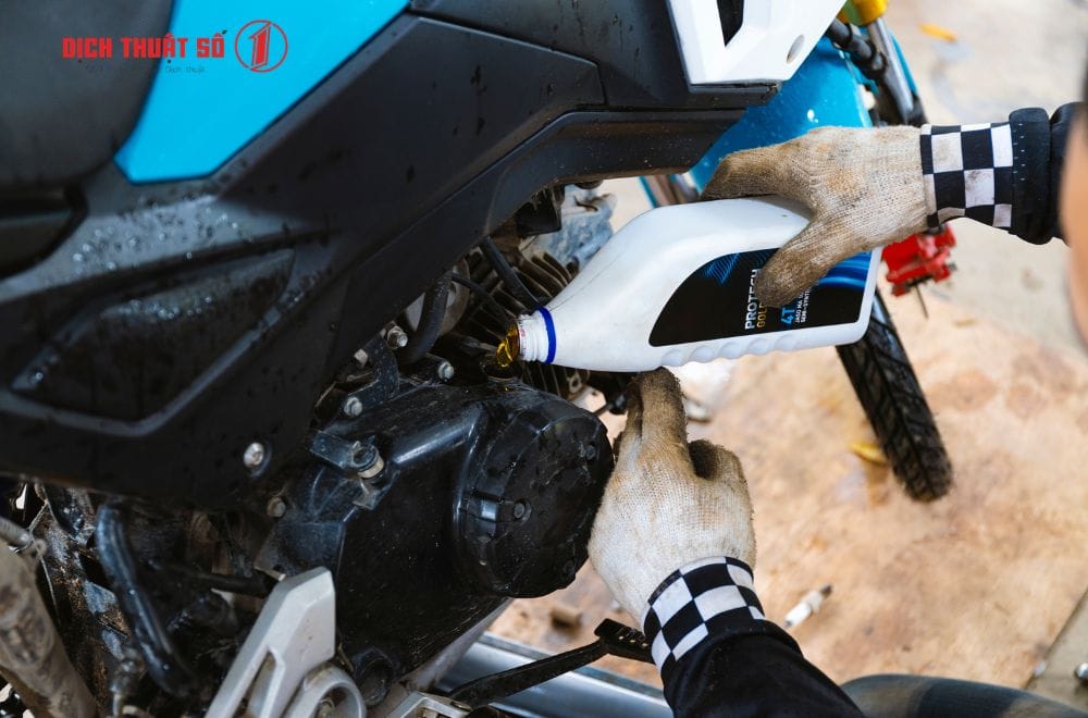 Từ vựng tiếng Trung về phụ tùng xe máy liên quan đến các hoạt động