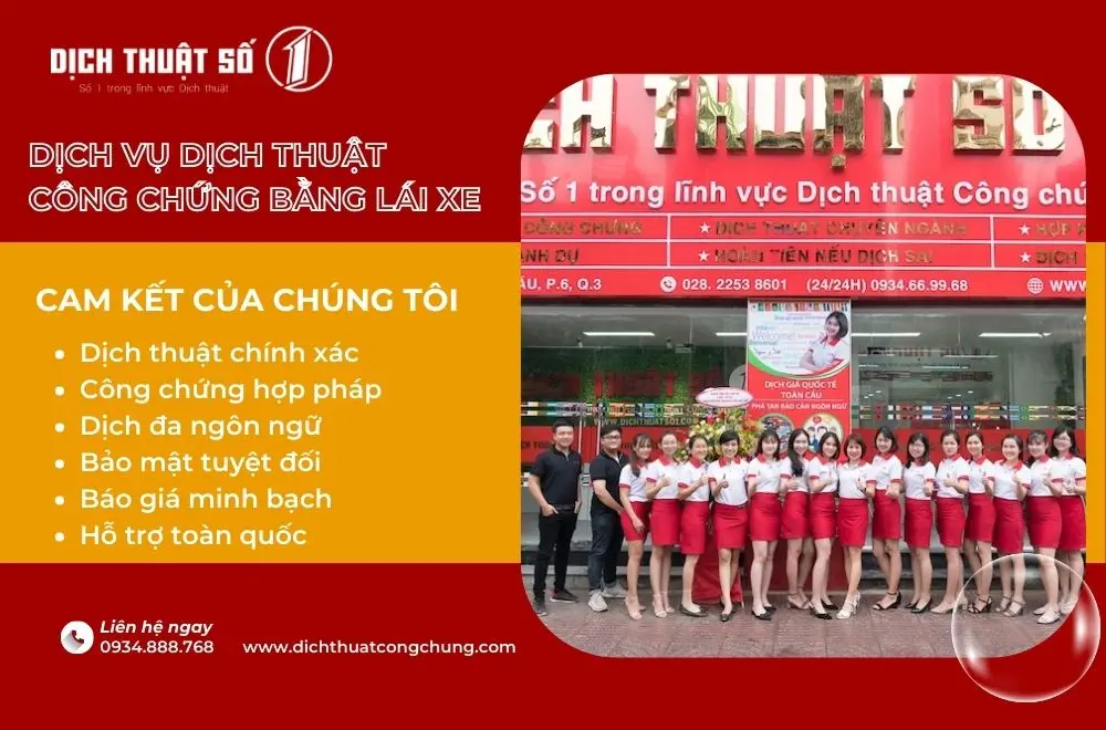 Dịch thuật công chứng bằng lái xe uy tín ở đâu?