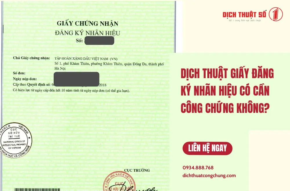 Mục đích dịch thuật công chứng đăng ký nhãn hiệu là gì?