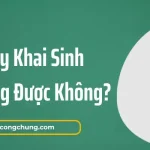 Giấy Khai Sinh Photo Công Chứng Được Không? Quy Định Mới Nhất