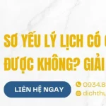 Sơ Yếu Lý Lịch Có Công Chứng Được Không? Giải Đáp Chi Tiết
