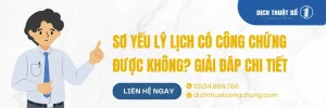 Sơ Yếu Lý Lịch Có Công Chứng Được Không? Giải Đáp Chi Tiết