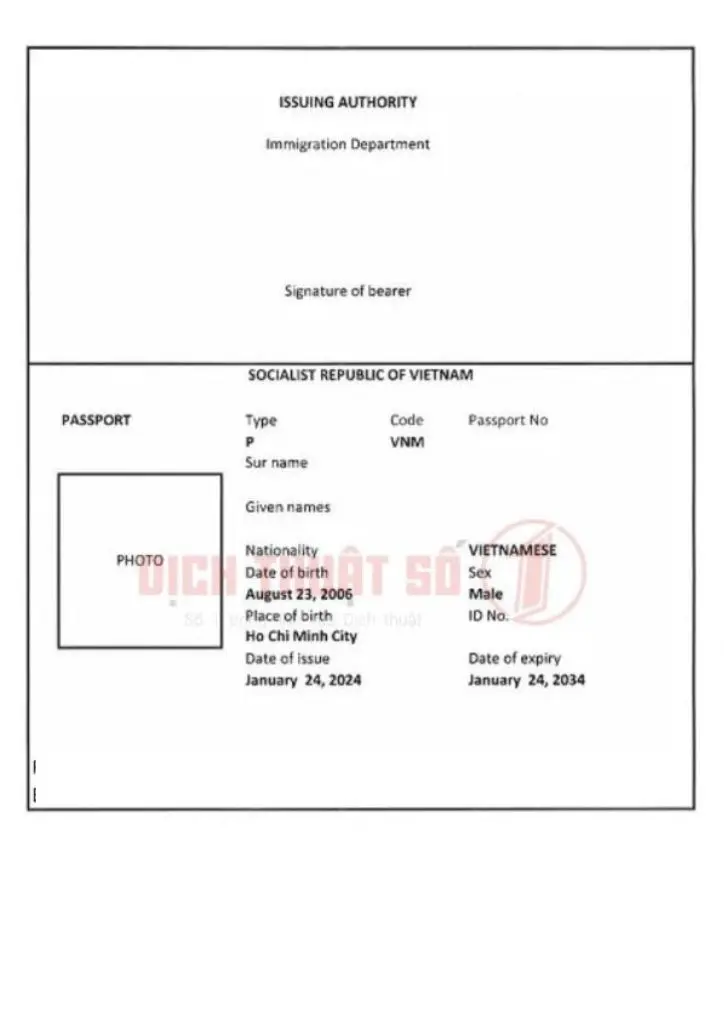 Các loại giấy tờ xuất nhập cảnh cần dịch thuật công chứng