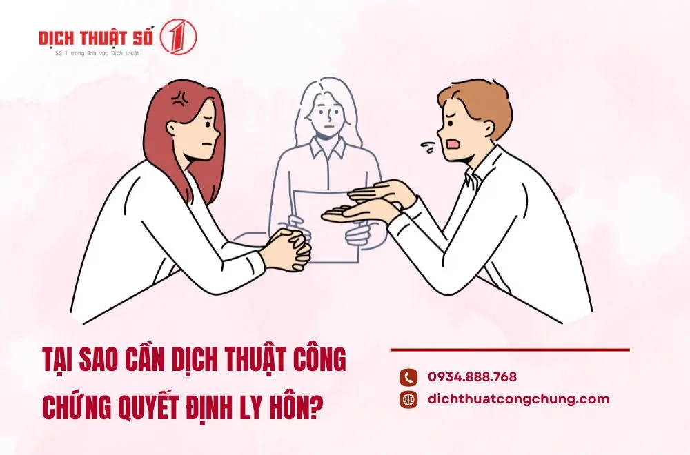 Tại sao cần dịch thuật công chứng quyết định ly hôn?