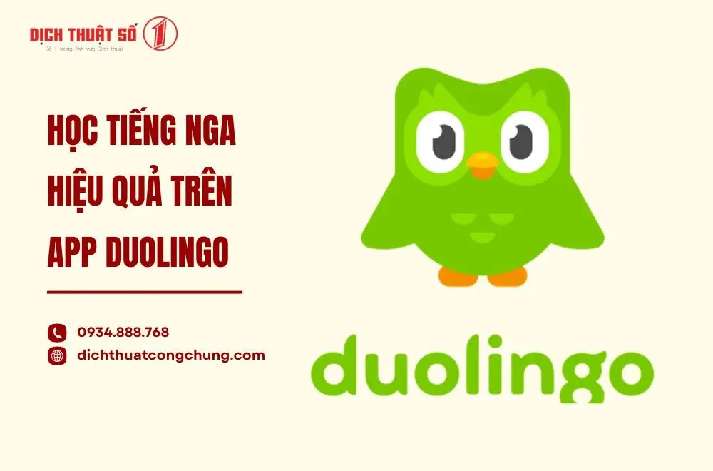 Học tiếng Nga trên Duolingo 