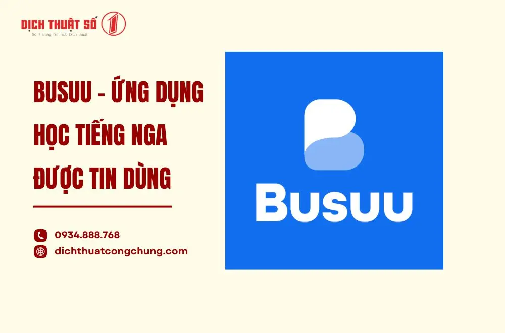 Busuu - Ứng dụng học tiếng Nga được tin dùng
