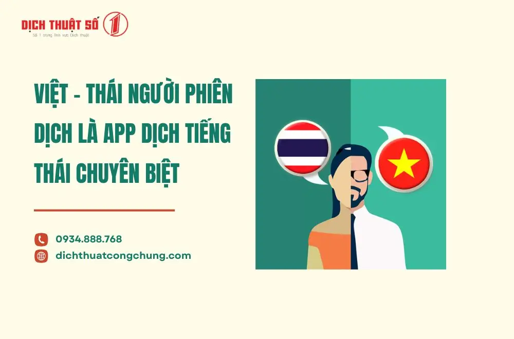 App Việt – Thái Người Phiên Dịch