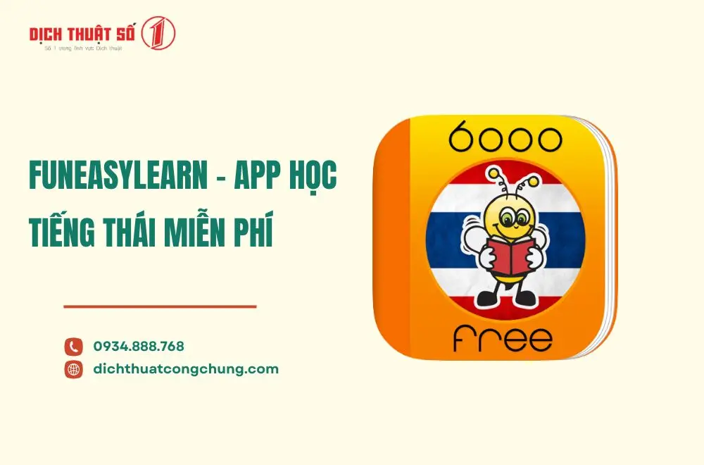 FunEasyLearn - App học tiếng Thái miễn phí 