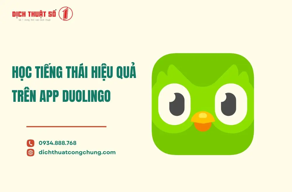 App học tiếng Thái hiệu quả với Duolingo 