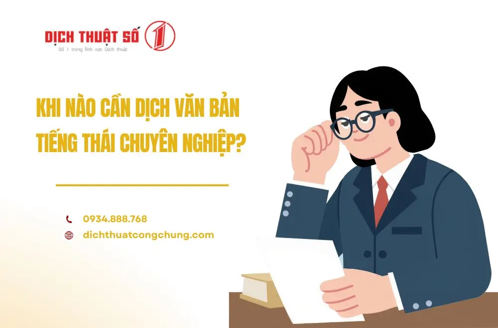 Khi nào bạn cần dịch văn bản tiếng Thái chuyên nghiệp?