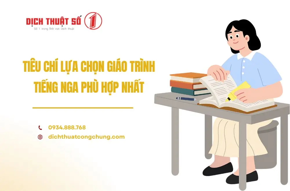 Tiêu chí lựa chọn giáo trình tiếng Nga phù hợp nhất
