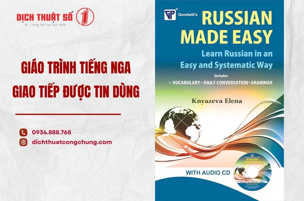 Các loại giáo trình tiếng Nga phổ biến hiện nay
