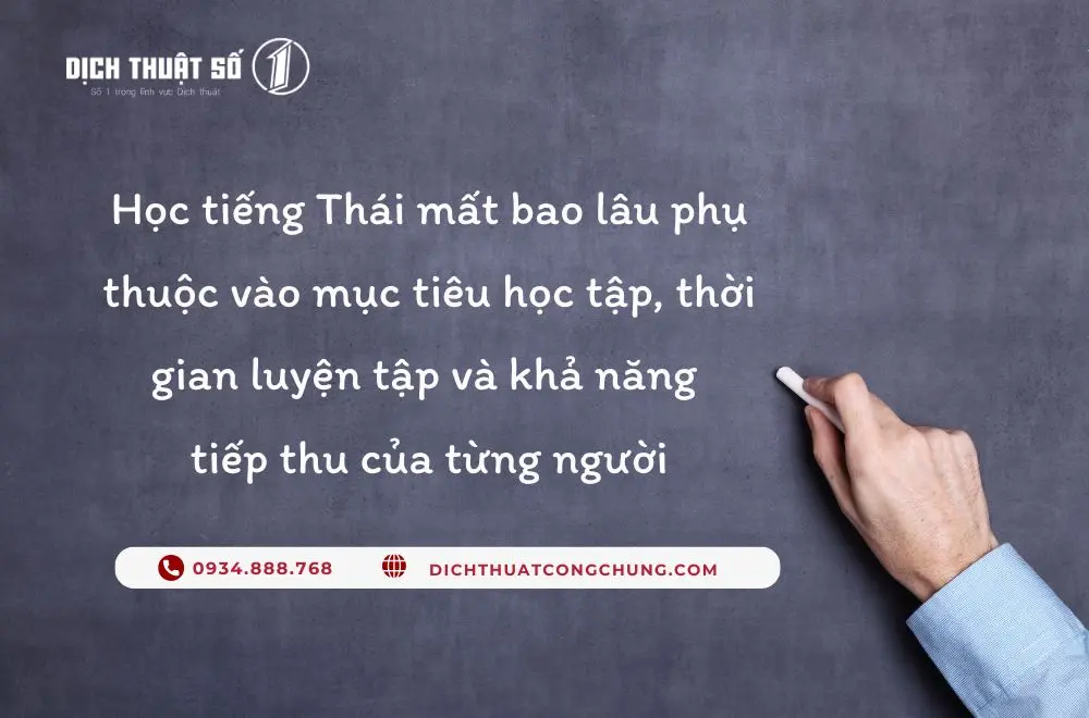 Học tiếng Thái mất bao lâu?