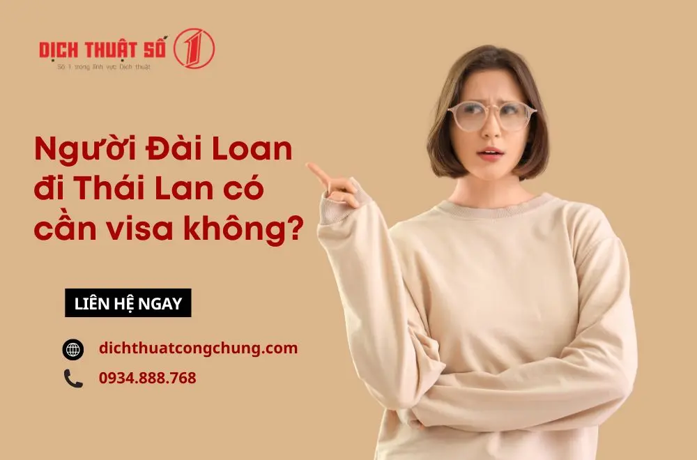 Người Đài Loan đi Thái Lan có cần visa không?