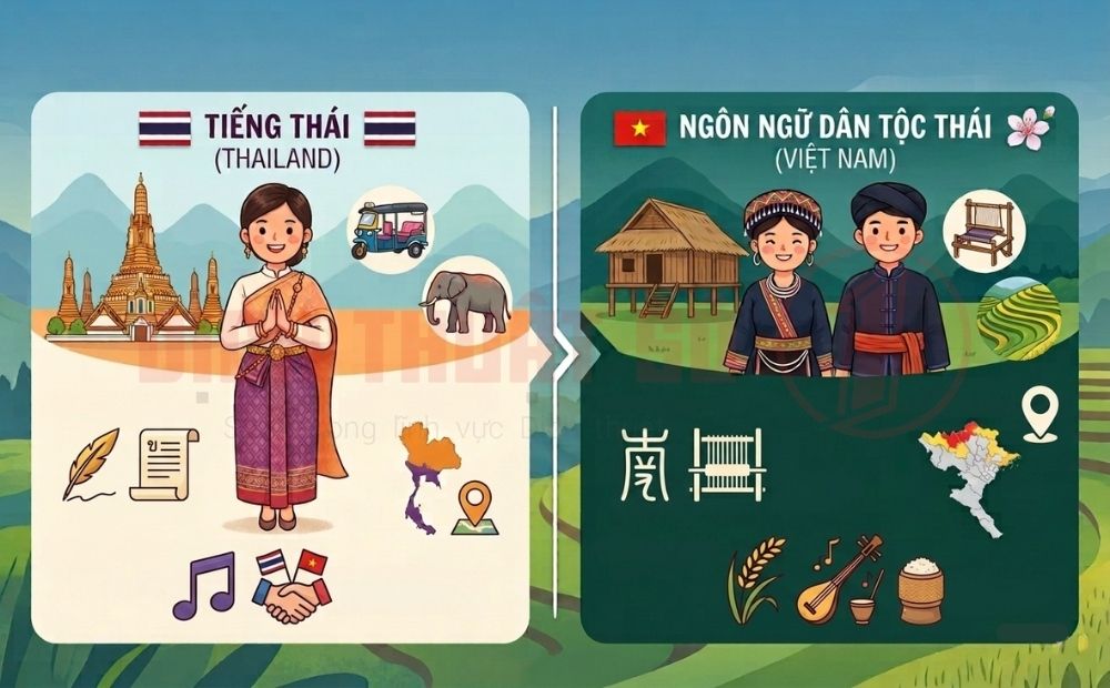 Phân biệt từ vựng tiếng Thái và ngôn ngữ dân tộc Thái Việt Nam