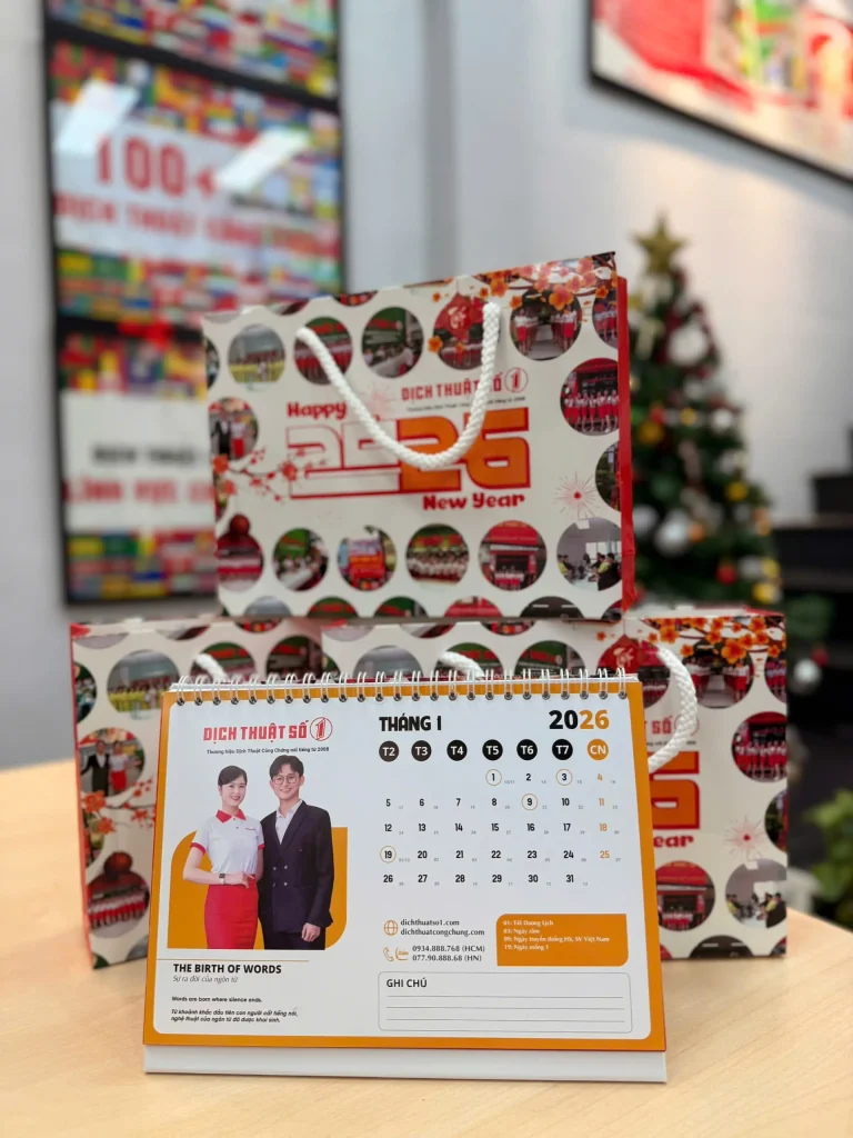 Lịch để bàn 2026 - Chất liệu cao cấp, thiết kế hiện đại