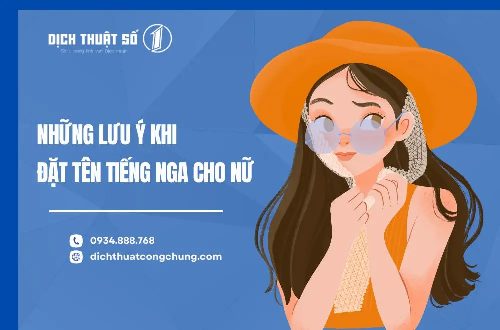 Những lưu ý khi đặt tên tiếng Nga cho nữ