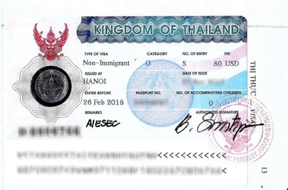 Visa công tác Thái Lan có mấy loại?