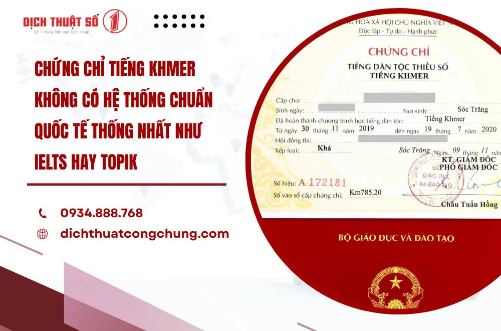 Chứng chỉ tiếng Khmer là gì?